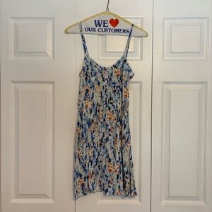 Express white abstract sundress with pockets XS